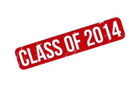 Class of 2014 rubber grunge stamp seal vector Stock Illustration