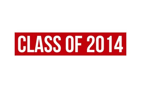 Class of 2014 Rubber Stamp Seal Vector Stock Illustration