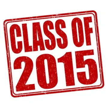Class of 2015 stamp Stock Illustration