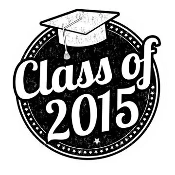 Class of 2015 stamp Stock Illustration
