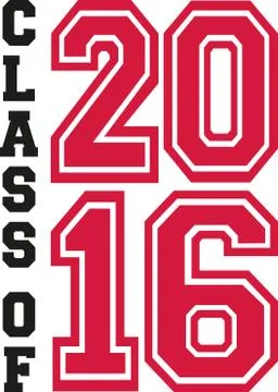 Class of 2016 college Stock Illustration