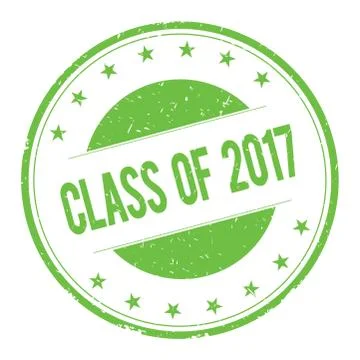 CLASS-OF-2017 stamp sign Stock Illustration