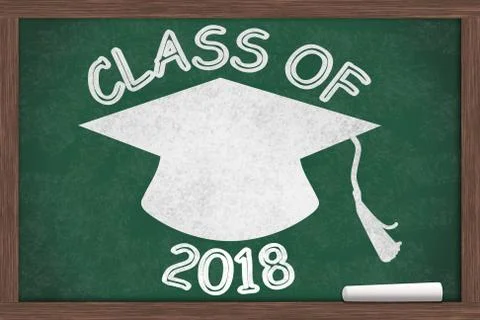 Class of 2018 message Illustrazione stock