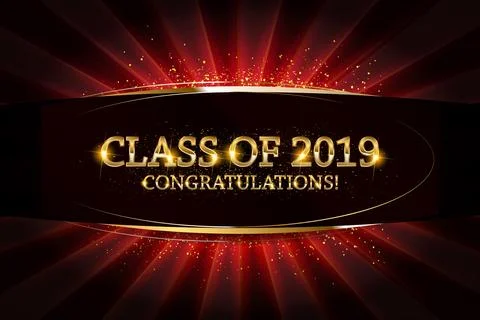 Class of 2019 Congratulations Stock Illustration