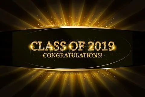 Class of 2019 Congratulations Stock Illustration