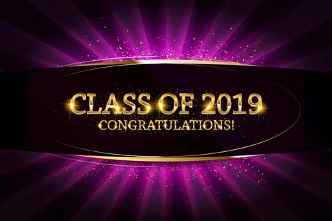Class of 2019 Congratulations Stock Illustration