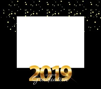 Class of 2019  Graduarion Design Elements Empty Frame with Education Backgrou Illustrazione stock