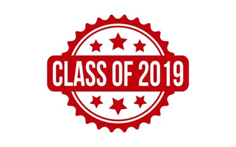 Class of 2019 rubber grunge stamp seal vector Stock Illustration
