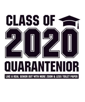 Class of 2020 Quarantenior Stock Illustration
