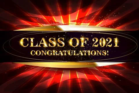 Class of 2021 Congratulations Graduates Stock Illustration