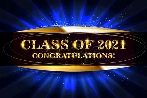 Class of 2021 Congratulations Graduates Stock Illustration
