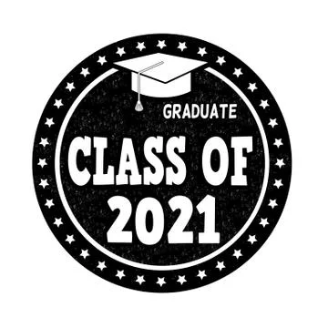 Class of 2021 grunge rubber stamp Illustrazione stock