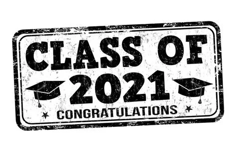 Class of 2021 stamp Stock Illustration