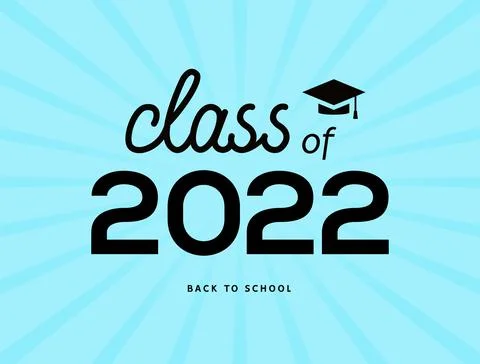 Class 2022 certificate font school graduate senior hat education. Class of 2022 Stock Illustration