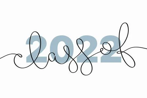 Class of 2022 lettering Stock Illustration