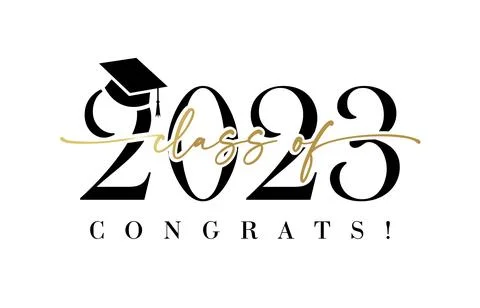 Class of 2023 calligraphy banner Stock-Illustration