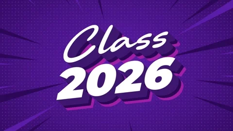 Class 2026 Bold Graduation Motion Text Animation Background Stock Footage 333328282