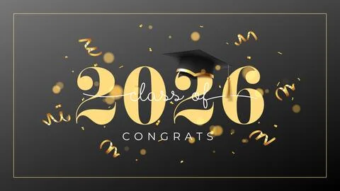 Class of 2026 Concept Banner Stock Illustration