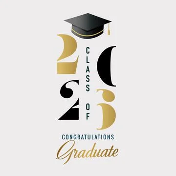 Class of 2026 Congratulation truncated logo design Stock Illustration