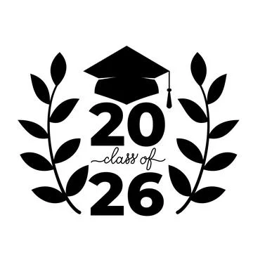Class of 2026. Congratulations to graduates typography poster.  Vector temp.. Stock Illustration