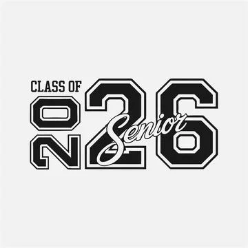 Class of 2026 Graduation Design with Cap and Scroll Stock Illustration