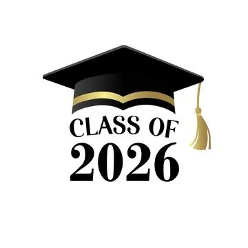 Class of 2026 graduation icon design Stock Illustration