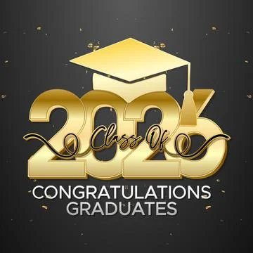Class of 2026 Graduation Premium Cap Illustration Stock Illustration