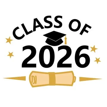 Class of 2026 Graduation Vector Image. Celebrate class of 2026 graduation Stock Illustration