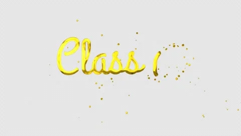 Class Off 2026 Handwriting Animation Classic Gold 4K Transparent Background Stock Footage 339353859