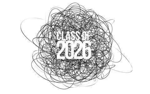 Class Off 2026 Seniour Year Graduation Logo. Graduate Invitation Card Logotype Stock Illustration