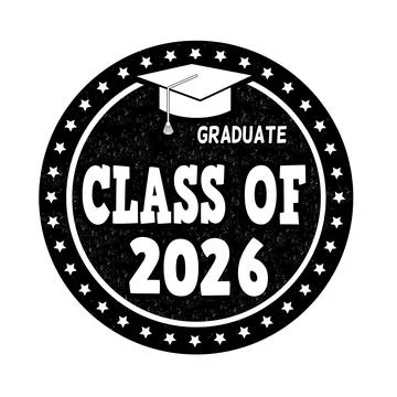 Class of 2026 stamp Stock Illustration