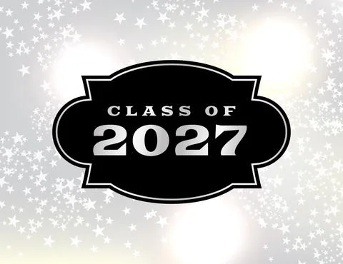 Class of 2027 Emblem Illustration Stock Illustration