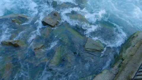 Class 6 Rapids, white water walk Niagara Falls Stock Footage 160514904