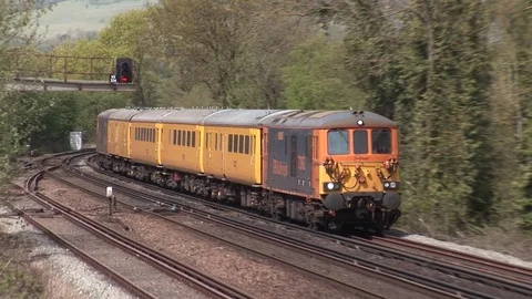 Class 73s on a Test Train 스톡 동영상 85385932