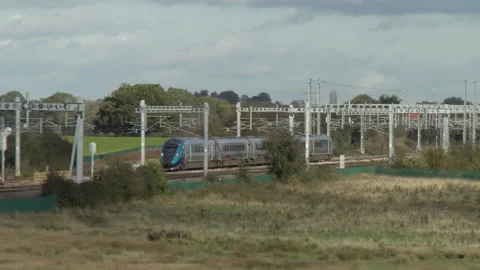 A Class 802 Nova 1 at Colton Junction on the 22nd October 2023 Video stock 314270437