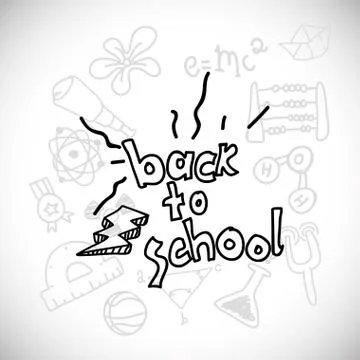 Class and school scribbles Stock Illustration