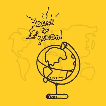 Class and school scribbles Stock Illustration