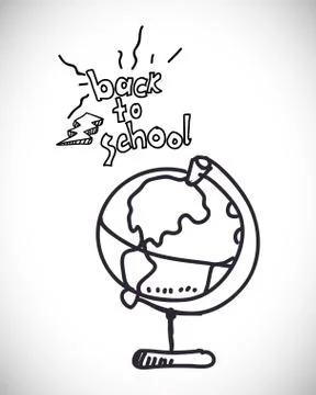 Class and school scribbles Stock Illustration