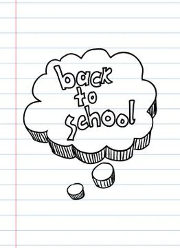 Class and school scribbles Stock Illustration