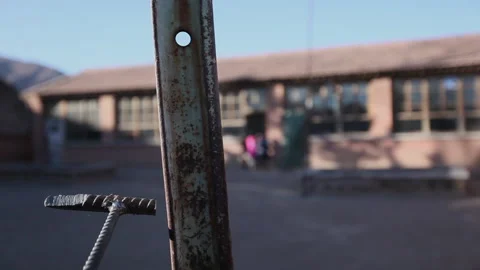 Class bells on elementary school campuses in poverty-stricken areas, China Stock Footage 143898631