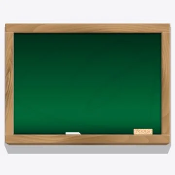 Class board with chalk Stock Illustration