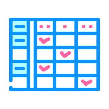 Class calendar color icon vector illustration color Stock Illustration