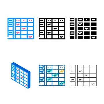 Class calendar color icon vector simplified color Illustrazione stock