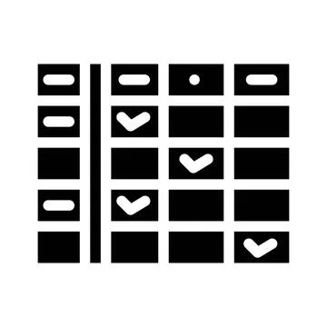 Class calendar glyph icon vector illustration black Stock Illustration