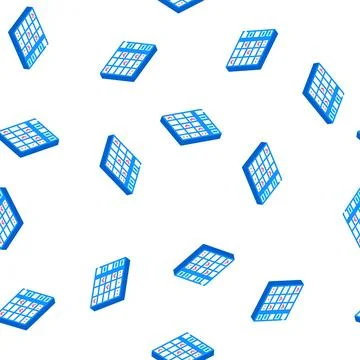 Class calendar isometric icon seamless pattern color イラスト素材