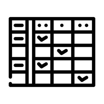 Class calendar line icon vector illustration black Illustrazione stock