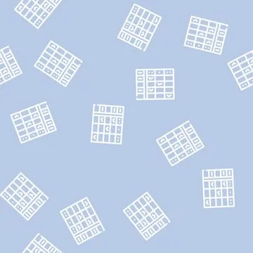 Class calendar line vector seamless pattern black Stock Illustration