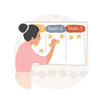 Class competition isolated cartoon vector illustration. Ilustración de archivo