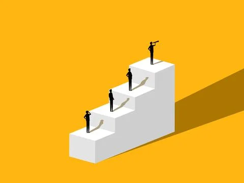 Class Concept. Multi Level Businessmen of the Ladder. vector Stock Illustration
