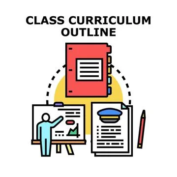 Class curriculum outline concept for educational program planning Stock Illustration